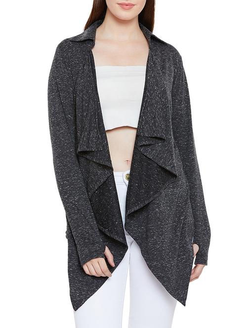 thumb hole detail waterfall shrug - 15707864 - Standard Image - 1