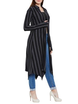 thumb hole detail asymmetric shrug - 15707873 - Standard Image - 2
