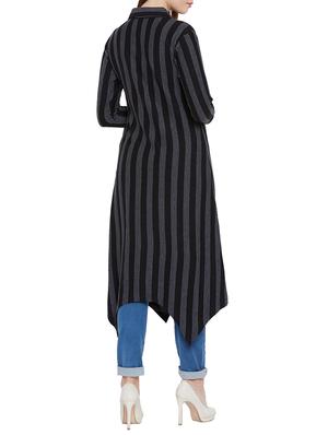 thumb hole detail asymmetric shrug - 15707873 - Standard Image - 3