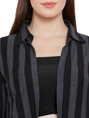 thumb hole detail asymmetric shrug - 15707873 - Standard Image - 4
