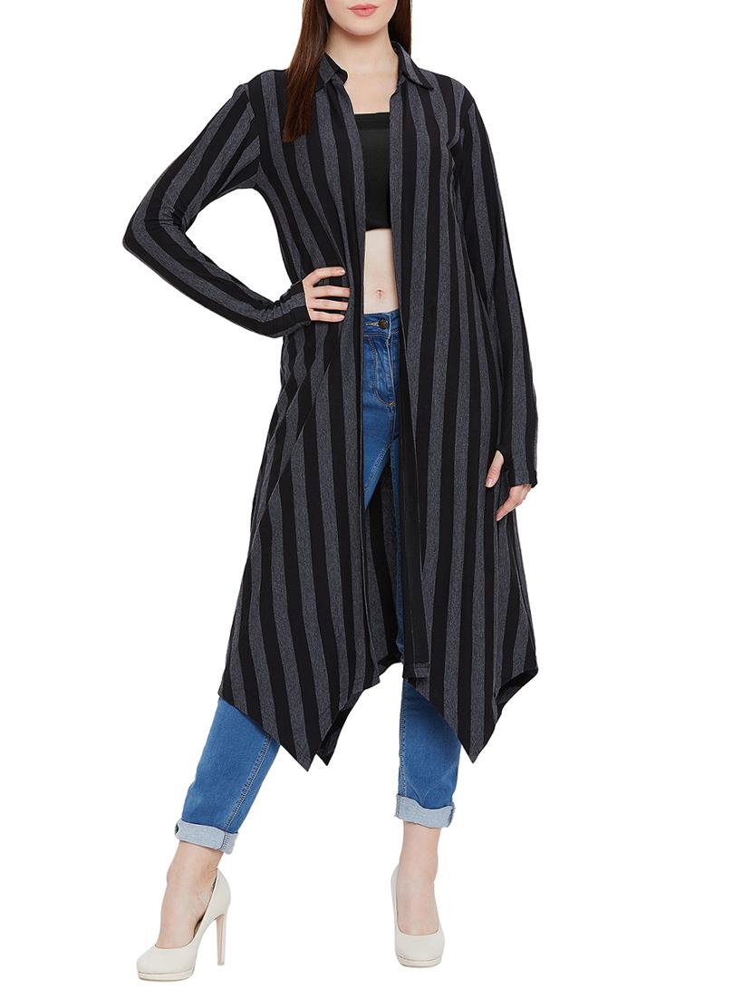 thumb hole detail asymmetric shrug - 15707873 - Zoom Image - 1