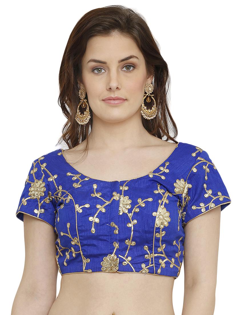 Gota patti blouse with drawstring - 15707936 - Zoom Image - 1