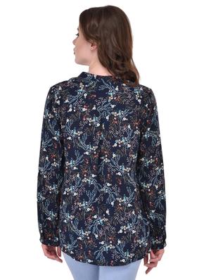 button detail pleated back floral top - 15707970 - Standard Image - 3