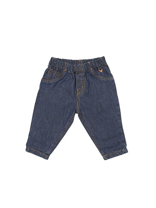 blue cotton blend plain jeans - 15707995 - Standard Image - 1
