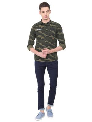 green cotton casual shirt - 15708097 - Standard Image - 3