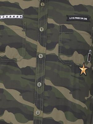 green cotton casual shirt - 15708097 - Standard Image - 4