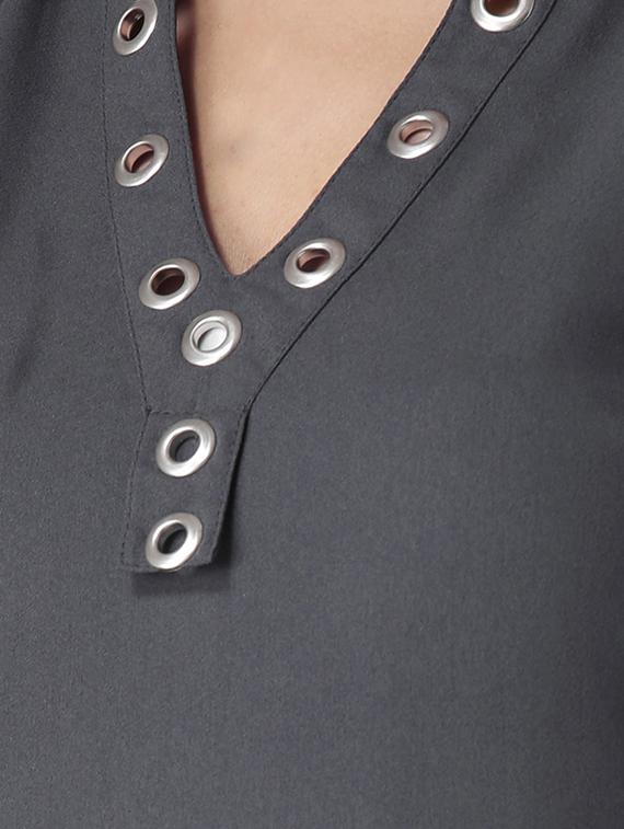 eyelet detail layered jumpsuit - 15708113 - Zoom Image - 4