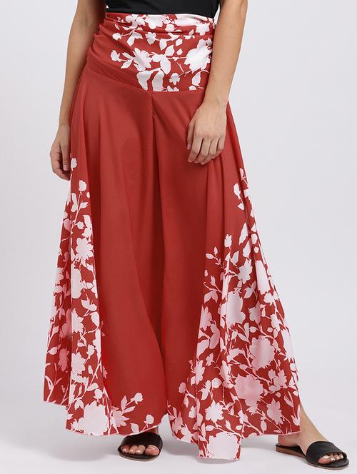 Floral high rise flared palazzo - 15708388 - Standard Image - 1