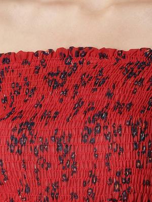 shirring detail off shoulder dress - 15709077 - Standard Image - 5