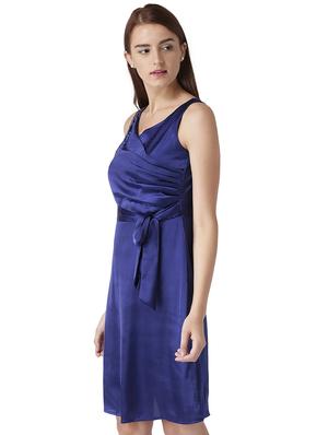 pleat detail sequined belted dress - 15709079 - Standard Image - 2