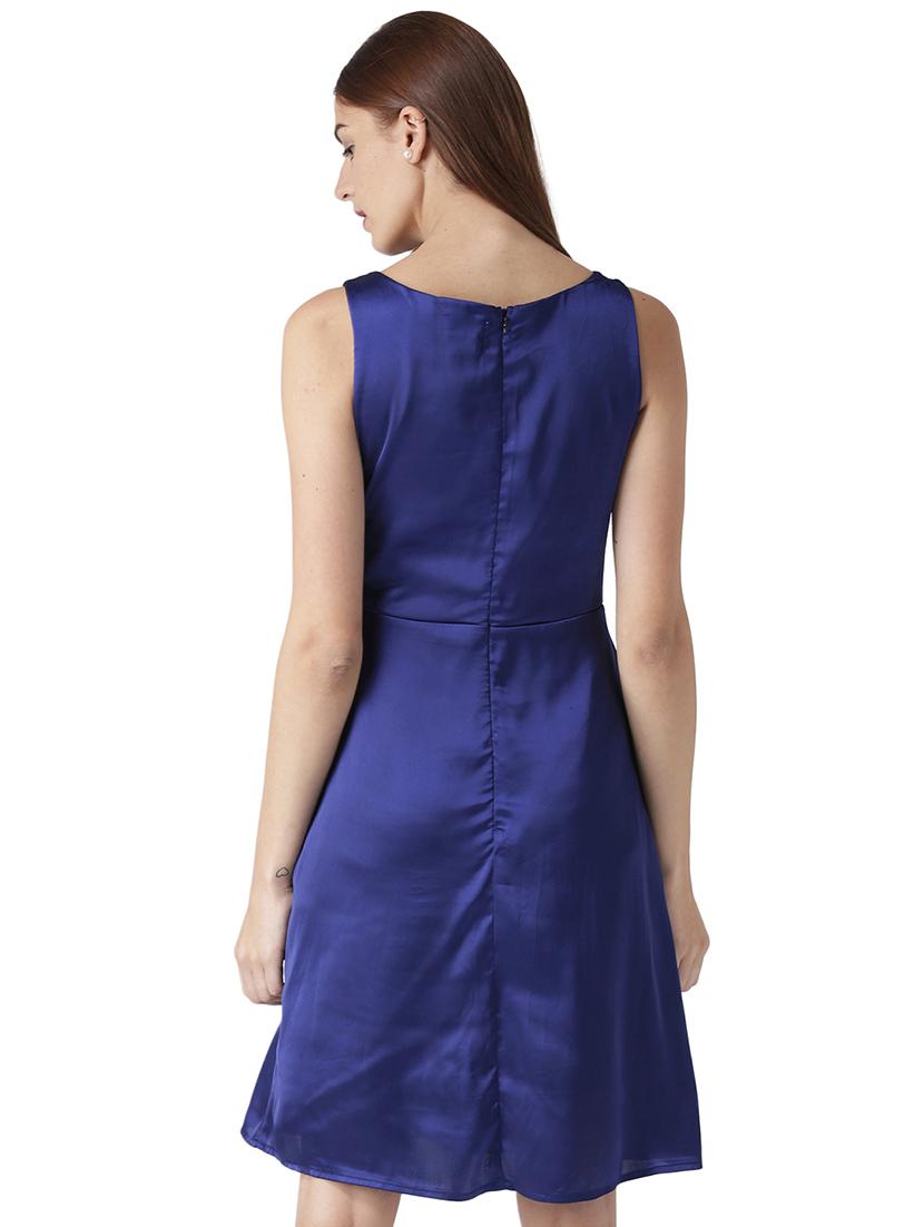 pleat detail sequined belted dress - 15709079 - Zoom Image - 3