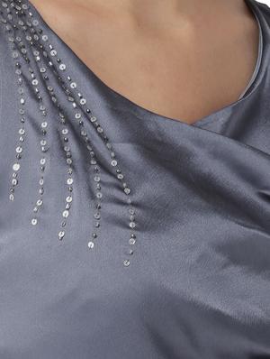 pleat detail sequined belted dress - 15709080 - Standard Image - 5