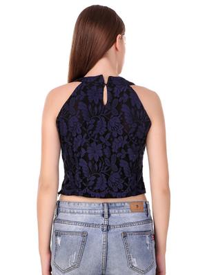 sleeveless floral crop top - 15709391 - Standard Image - 3