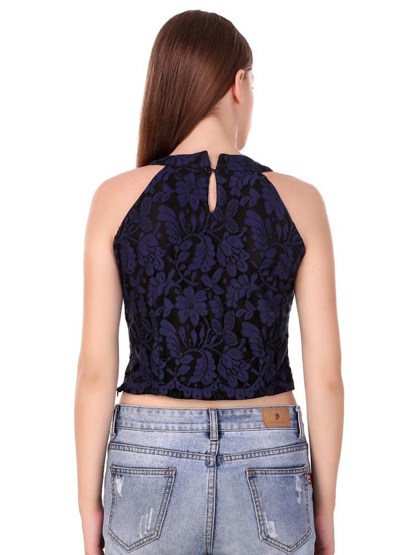 sleeveless floral crop top - 15709391 - Zoom Image - 3