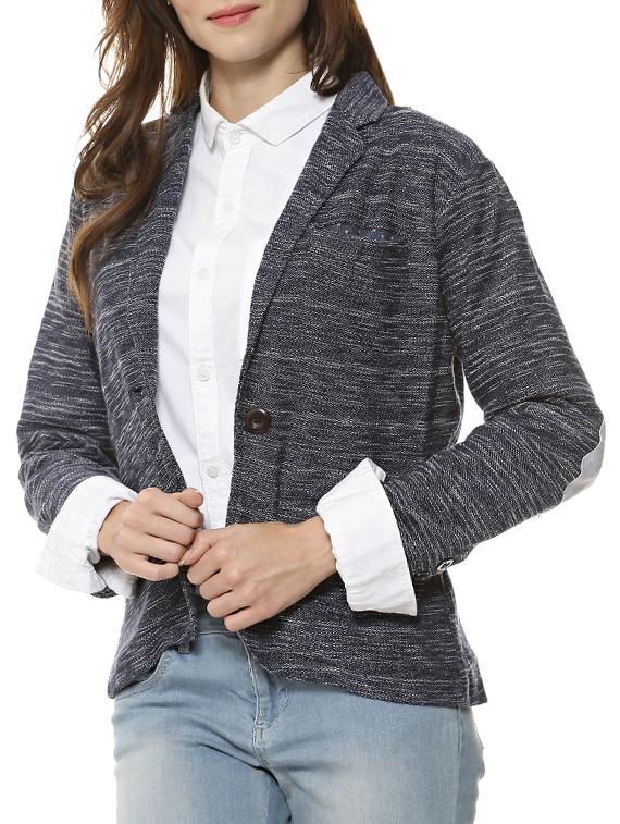 elbow patch button detail blazer - 15709611 - Zoom Image - 1