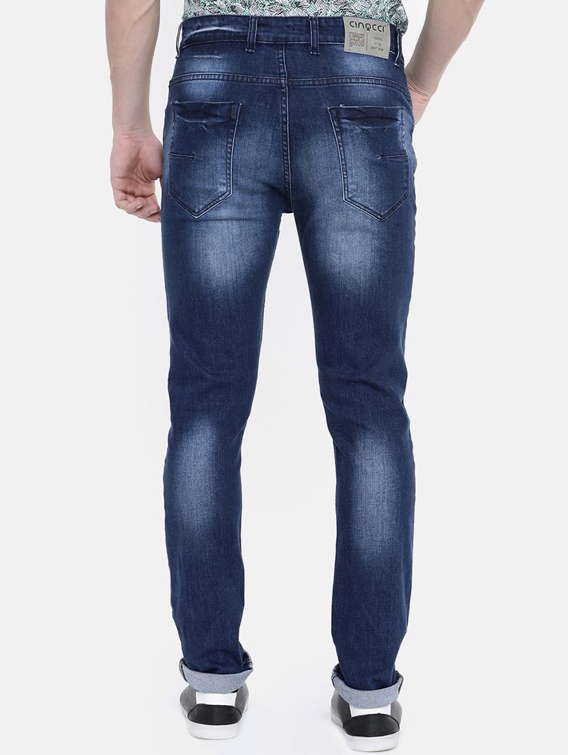blue cotton blend ripped jeans - 15709863 - Zoom Image - 3