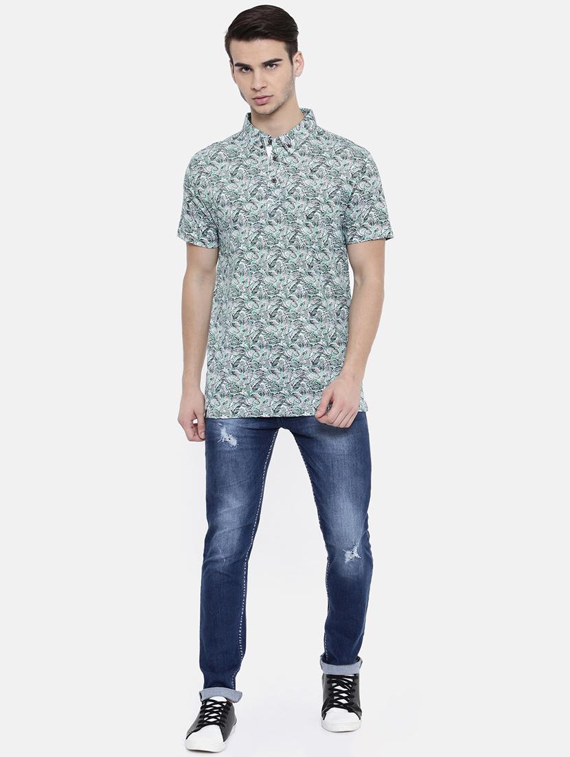 blue cotton blend ripped jeans - 15709863 - Zoom Image - 4