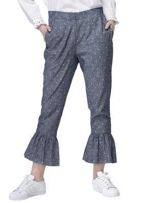 flared hem polka dotted trouser - 15710219 - Standard Image - 2