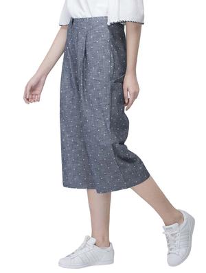 polka dotted pleated culottes - 15710221 - Standard Image - 2