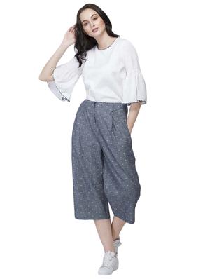 polka dotted pleated culottes - 15710221 - Standard Image - 4