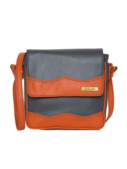 grey leatherette (pu) messenger handbag - 15710331 - Standard Image - 1