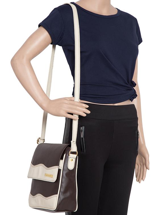 black leatherette (pu) messenger sling bag - 15710332 - Zoom Image - 5