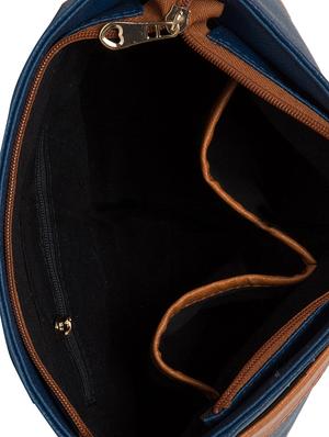 blue leatherette (pu) messenger sling bag - 15710334 - Standard Image - 3