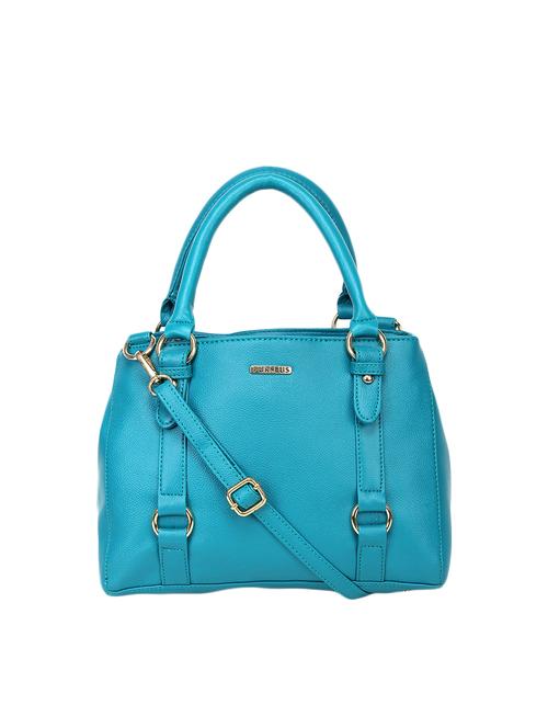 blue leatherette (pu) regular handbag - 15710353 - Standard Image - 1