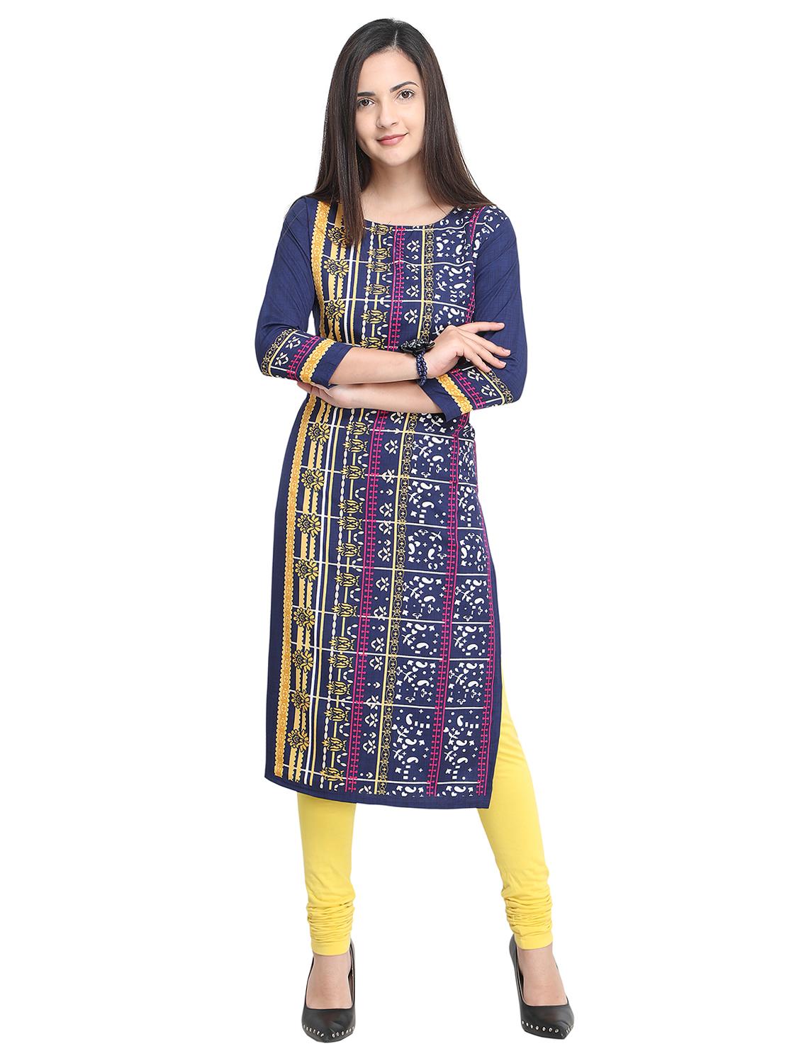 Printed straight kurta - 15710369 - Zoom Image - 1