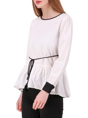 tassel tie up contrast detail top - 15710391 - Standard Image - 2