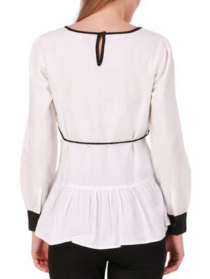 tassel tie up contrast detail top - 15710391 - Standard Image - 3