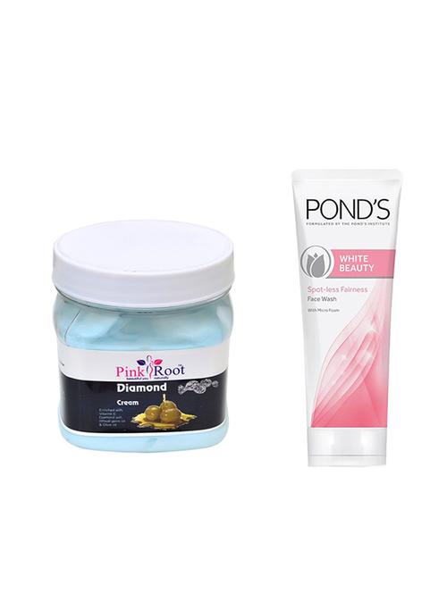 pink root diamond cream and pond's white beauty facewash - 15710746 - Standard Image - 1