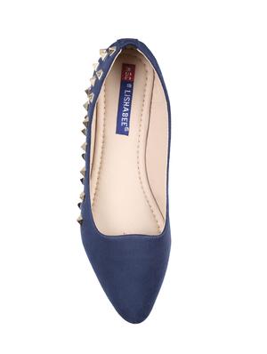 blue slip on ballerinas - 15710869 - Standard Image - 4