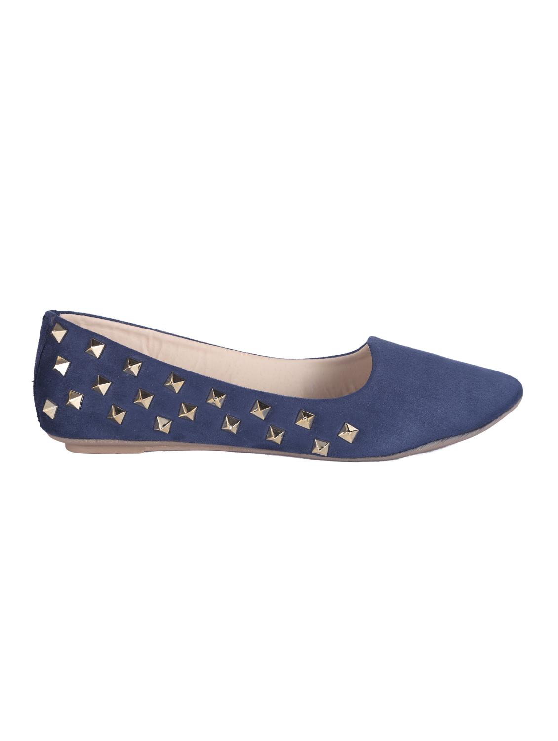 blue slip on ballerinas - 15710869 - Zoom Image - 2
