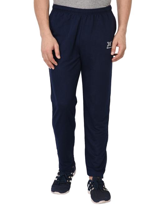 navy blue fleece full length track pant - 15711019 - Standard Image - 1