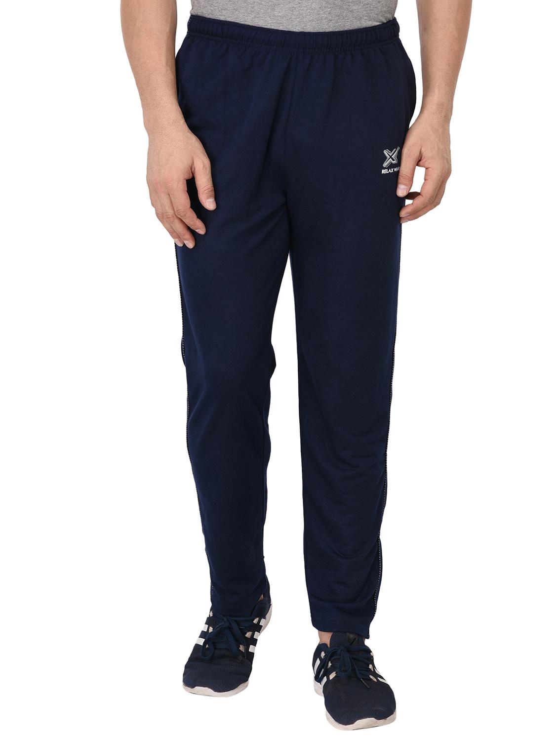 navy blue fleece full length track pant - 15711019 - Zoom Image - 1