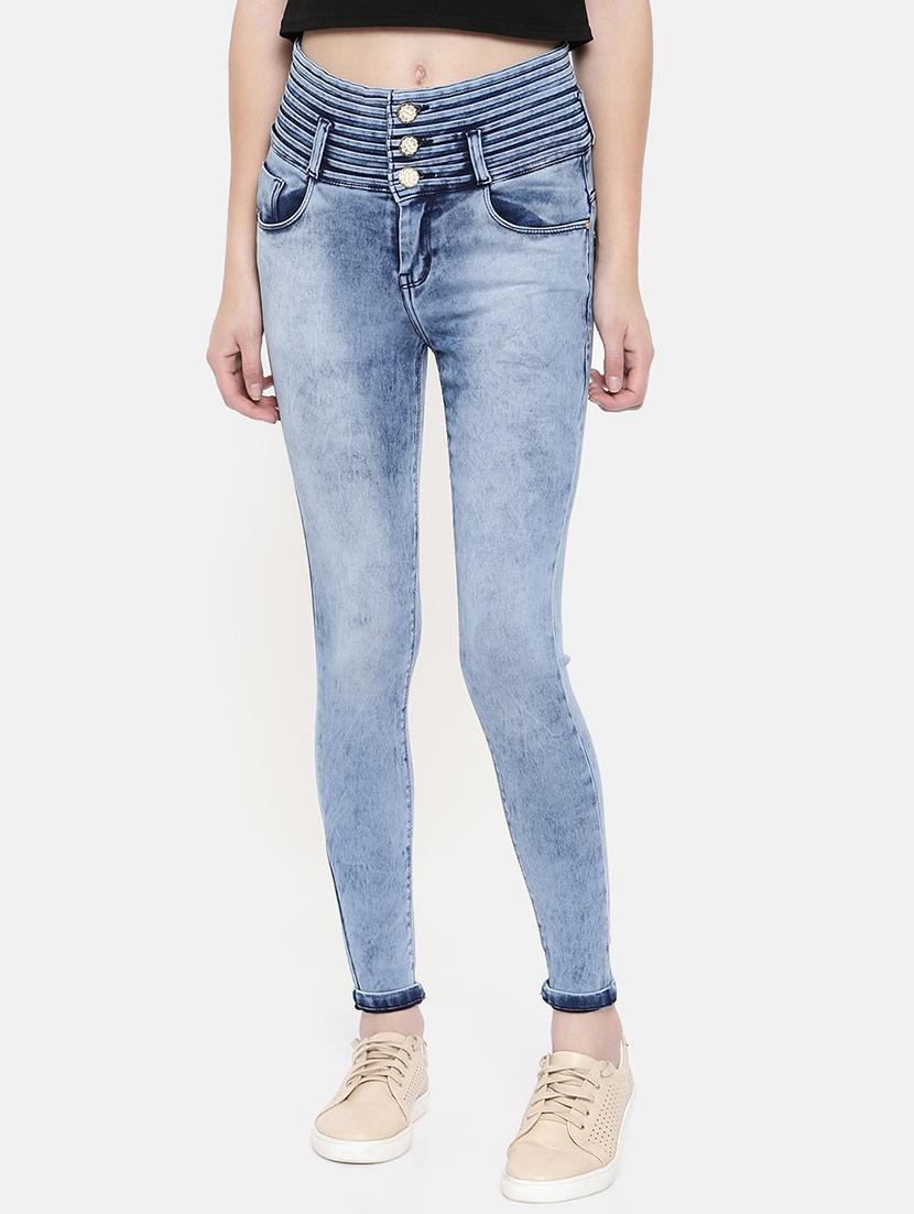 button-up stone washed jeans - 15713251 - Zoom Image - 1