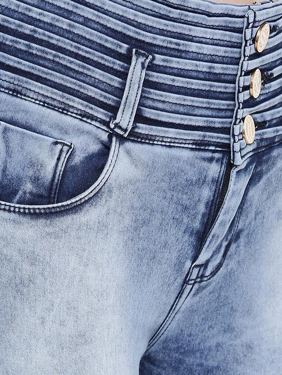 button-up stone washed jeans - 15713251 - Zoom Image - 5