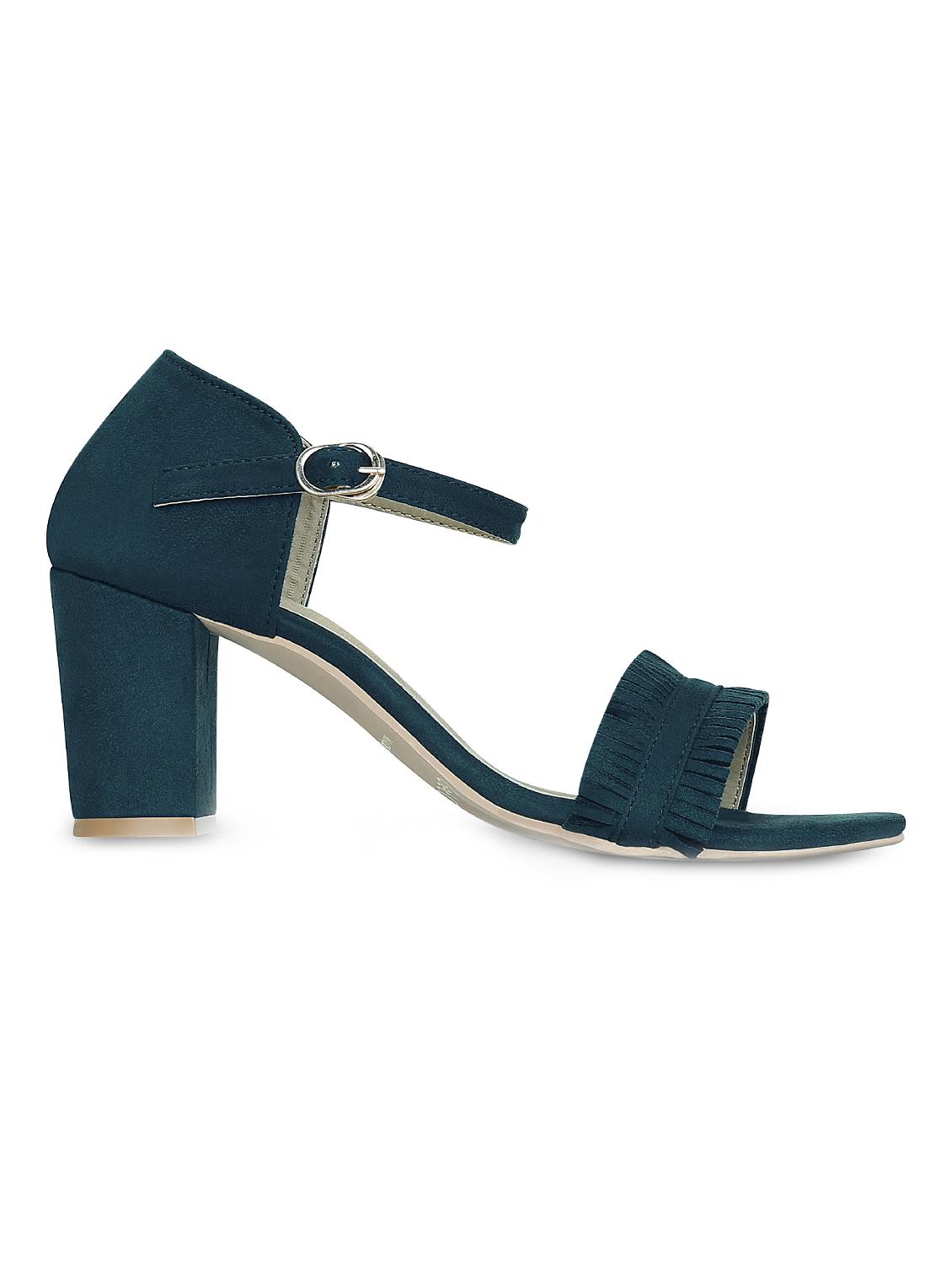navy faux leather ankle strap sandals - 15713357 - Zoom Image - 2