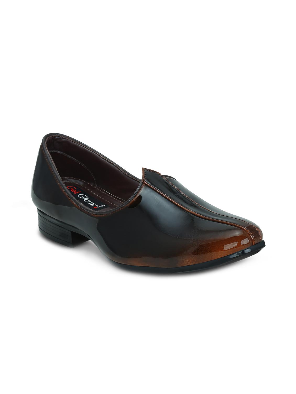 brown patent leather slip on jutis - 15713393 - Zoom Image - 1