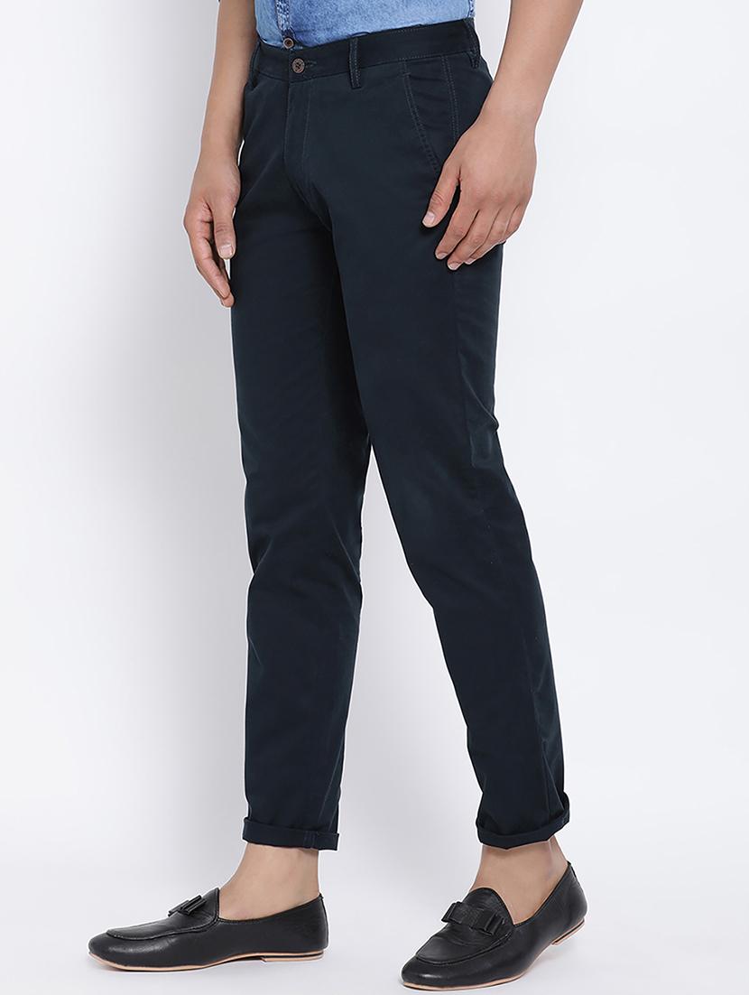 navy blue cotton chinos - 15713457 - Zoom Image - 2