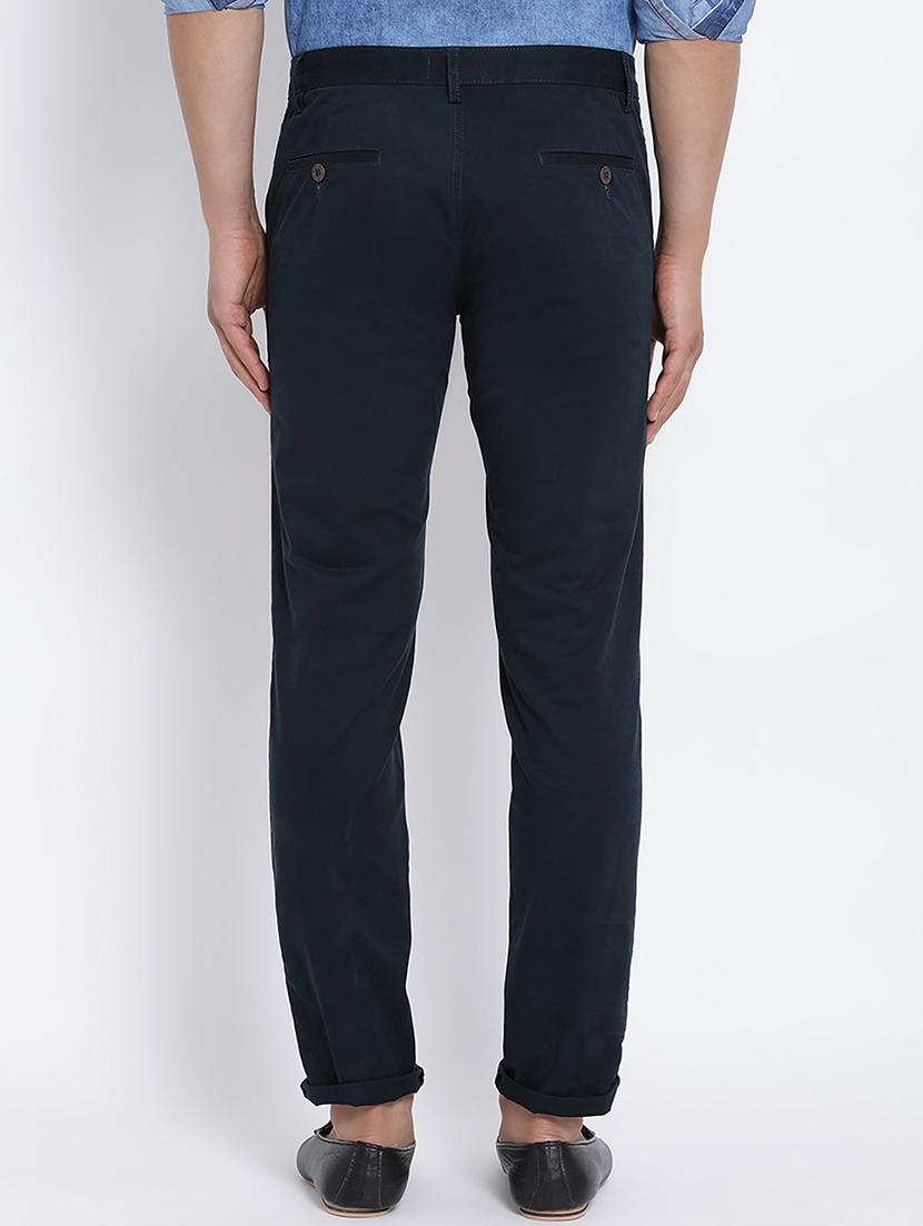 navy blue cotton chinos - 15713457 - Zoom Image - 3
