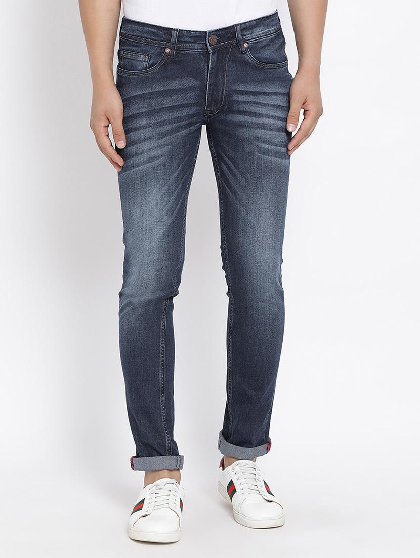 blue cotton washed jeans - 15713464 - Zoom Image - 1