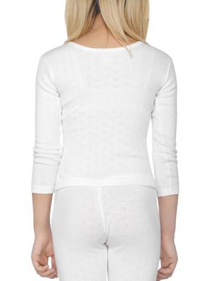 white cotton blend thermal - 15714258 - Standard Image - 3