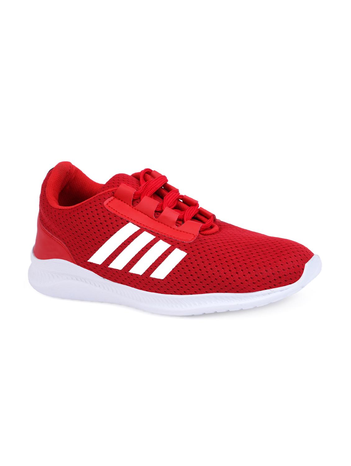 red Mesh lace up sport shoes - 15715385 - Zoom Image - 1