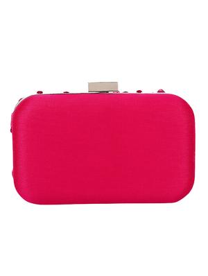 pink silk box clutch - 15715865 - Standard Image - 2