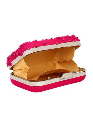 pink silk box clutch - 15715865 - Standard Image - 3