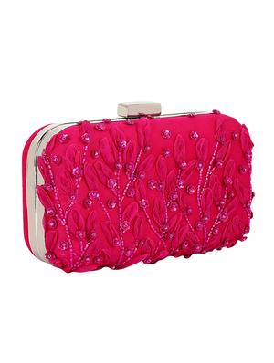 pink silk box clutch - 15715865 - Standard Image - 4