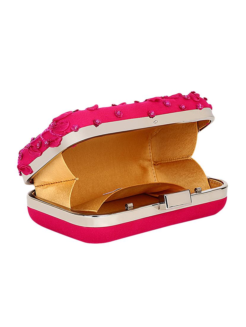 pink silk box clutch - 15715865 - Zoom Image - 3