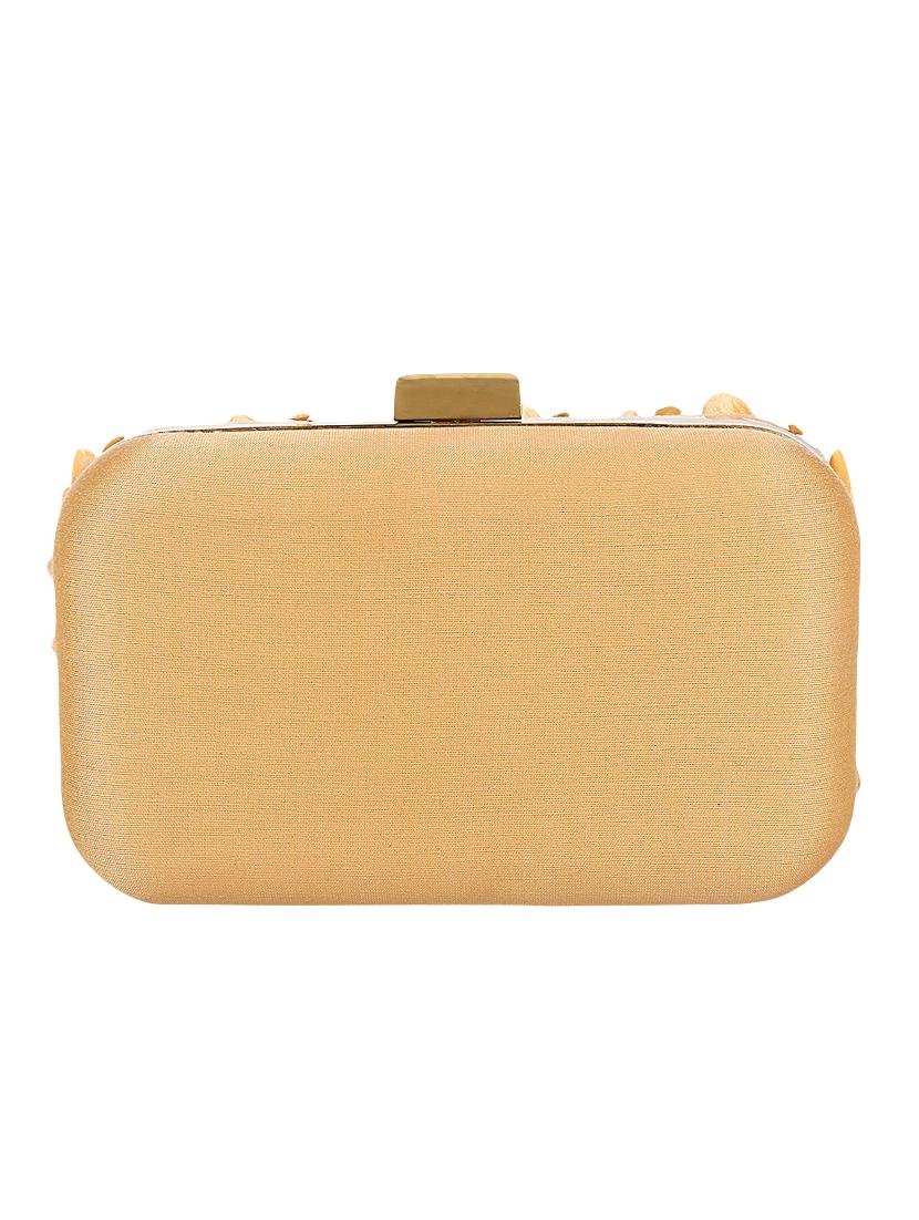 gold silk box clutch - 15715866 - Zoom Image - 2